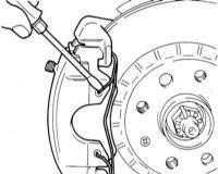 11.5 Замена колодок дисковых тормозных механизмов передних колес