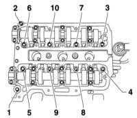  Снятие и установка головки цилиндров Opel Corsa