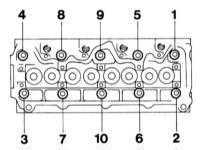  Снятие и установка головки цилиндров Opel Corsa